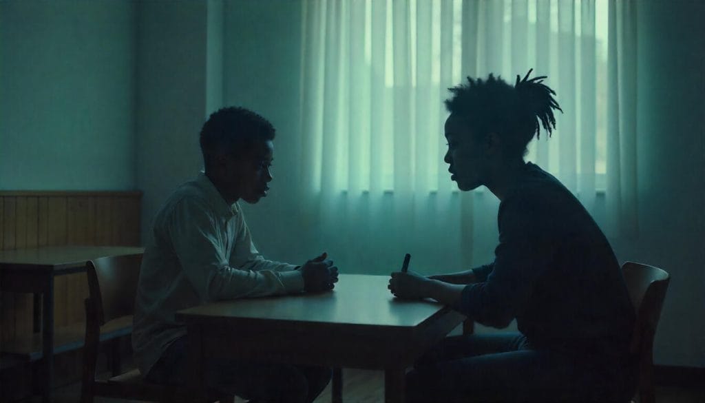 AI Created Teenager and Caring Person